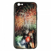 Чехол стеклянный iPaky Glass Print для iPhone X / iPhone XS  Fire