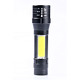 Cвітлодіодний ліхтарик COB (light flashlight) чорний